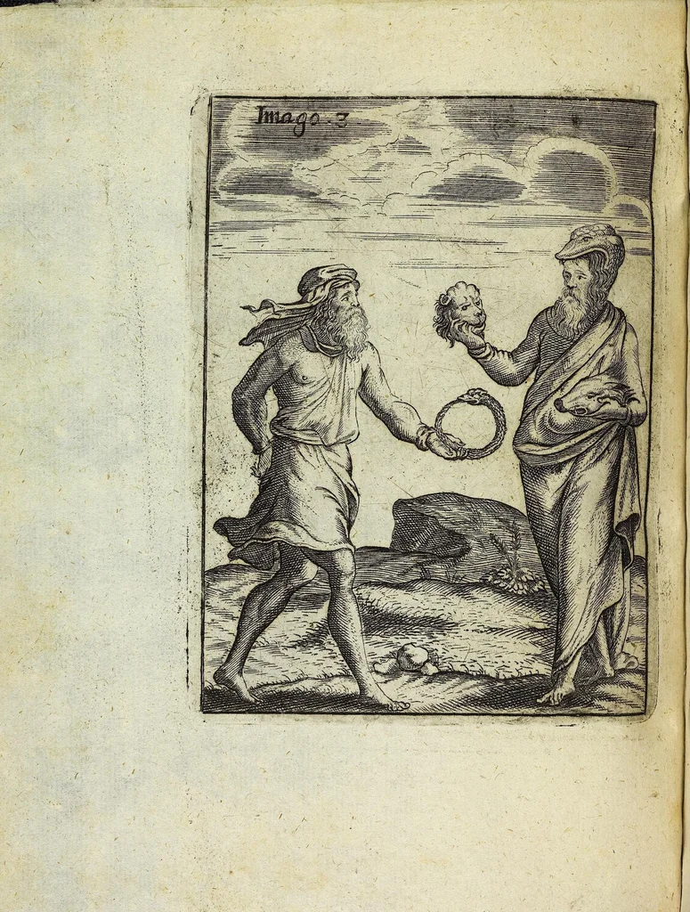 An illustration from Theatrum Ethnico Idololatricum Politico-Historicum Ethnicorum Idololatrias, simulacra, Templa, sacrificia & Deos: Illorum Origines, Ritus, & Caeremonias ..., 1699, leaf 254