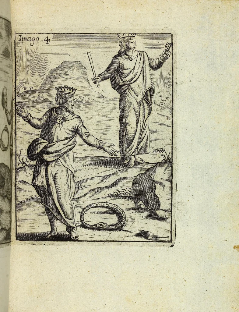 An illustration from Theatrum Ethnico Idololatricum Politico-Historicum Ethnicorum Idololatrias, simulacra, Templa, sacrificia & Deos: Illorum Origines, Ritus, & Caeremonias ..., 1699, leaf 255