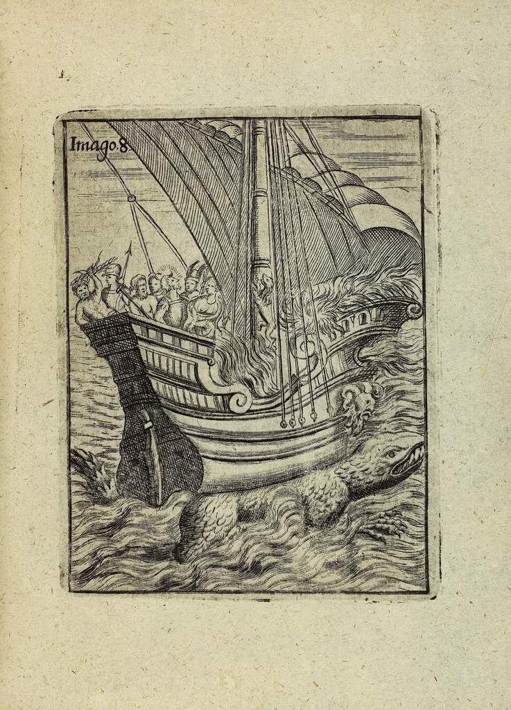 An illustration from Theatrum Ethnico Idololatricum Politico-Historicum Ethnicorum Idololatrias, simulacra, Templa, sacrificia & Deos: Illorum Origines, Ritus, & Caeremonias ..., 1699, leaf 259