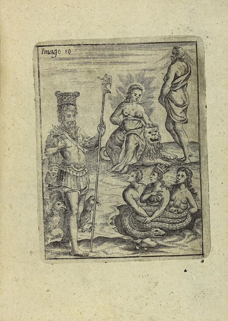 An illustration from Theatrum Ethnico Idololatricum Politico-Historicum Ethnicorum Idololatrias, simulacra, Templa, sacrificia & Deos: Illorum Origines, Ritus, & Caeremonias ..., 1699, leaf 261