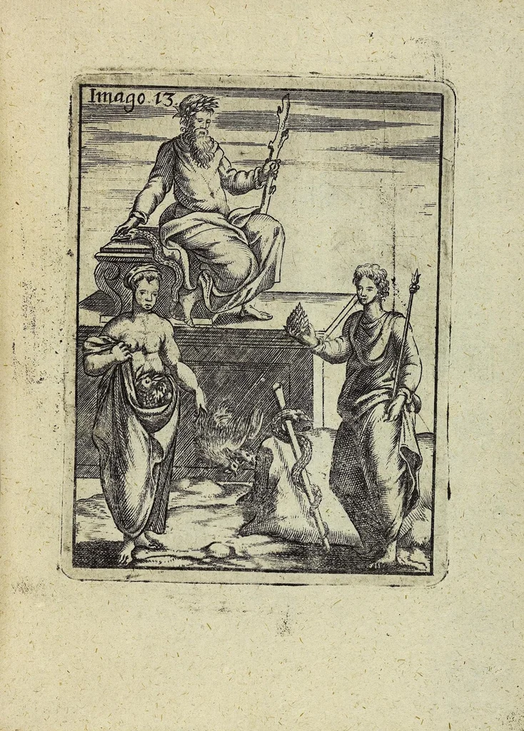 An illustration from Theatrum Ethnico Idololatricum Politico-Historicum Ethnicorum Idololatrias, simulacra, Templa, sacrificia & Deos: Illorum Origines, Ritus, & Caeremonias ..., 1699, leaf 264