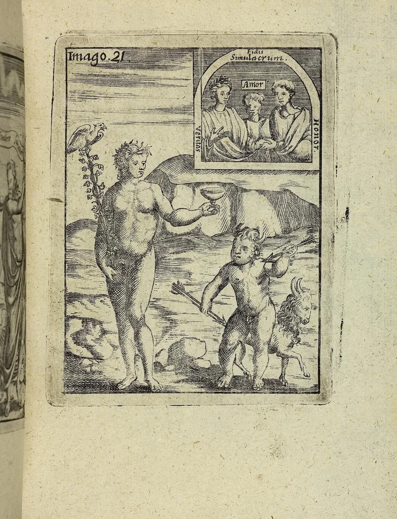 An illustration from Theatrum Ethnico Idololatricum Politico-Historicum Ethnicorum Idololatrias, simulacra, Templa, sacrificia & Deos: Illorum Origines, Ritus, & Caeremonias ..., 1699, leaf 272
