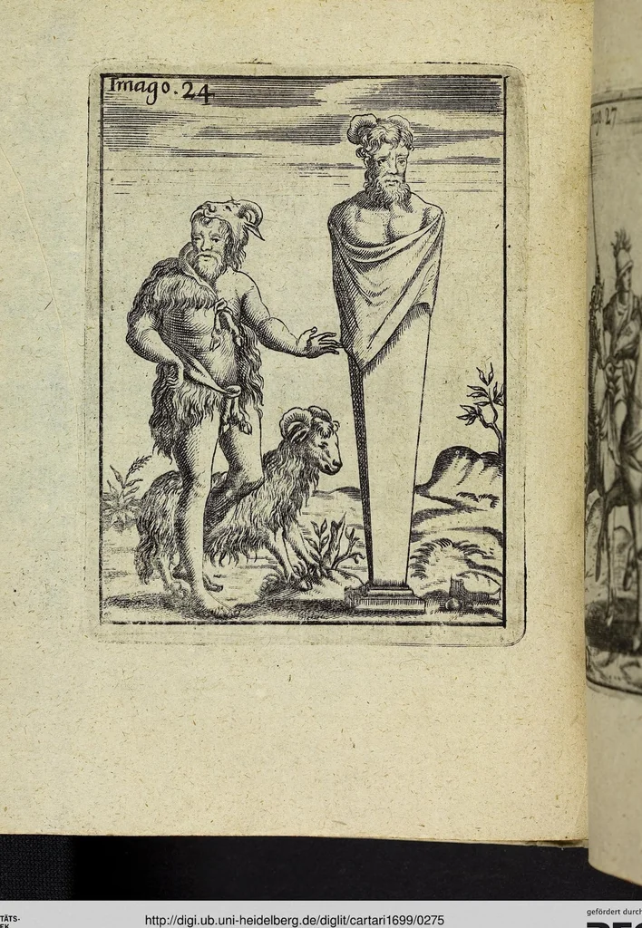 An illustration from Theatrum Ethnico Idololatricum Politico-Historicum Ethnicorum Idololatrias, simulacra, Templa, sacrificia & Deos: Illorum Origines, Ritus, & Caeremonias ..., 1699, leaf 275