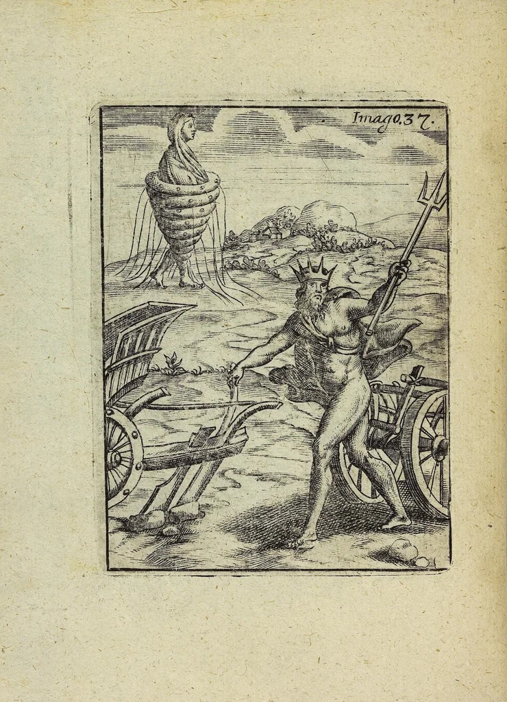 An illustration from Theatrum Ethnico Idololatricum Politico-Historicum Ethnicorum Idololatrias, simulacra, Templa, sacrificia & Deos: Illorum Origines, Ritus, & Caeremonias ..., 1699, leaf 288