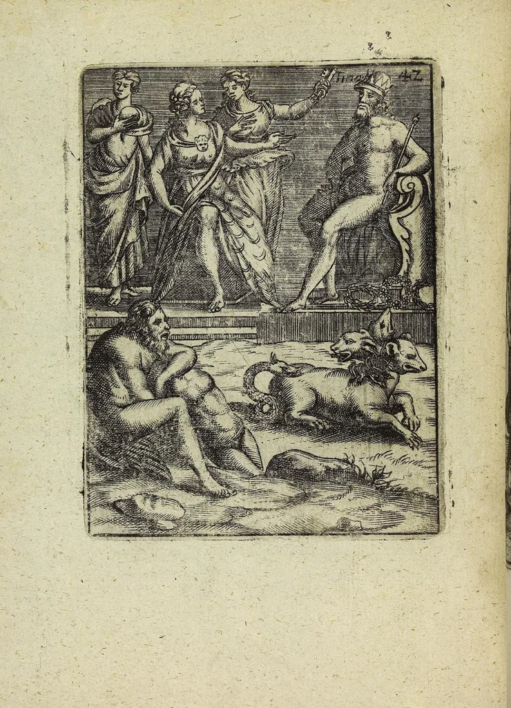 An illustration from Theatrum Ethnico Idololatricum Politico-Historicum Ethnicorum Idololatrias, simulacra, Templa, sacrificia & Deos: Illorum Origines, Ritus, & Caeremonias ..., 1699, leaf 293