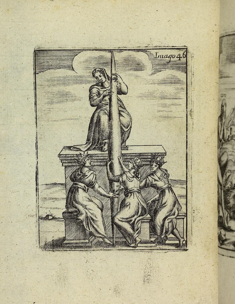 An illustration from Theatrum Ethnico Idololatricum Politico-Historicum Ethnicorum Idololatrias, simulacra, Templa, sacrificia & Deos: Illorum Origines, Ritus, & Caeremonias ..., 1699, leaf 297