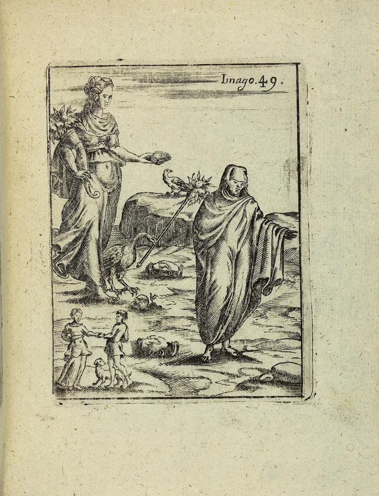 An illustration from Theatrum Ethnico Idololatricum Politico-Historicum Ethnicorum Idololatrias, simulacra, Templa, sacrificia & Deos: Illorum Origines, Ritus, & Caeremonias ..., 1699, leaf 300