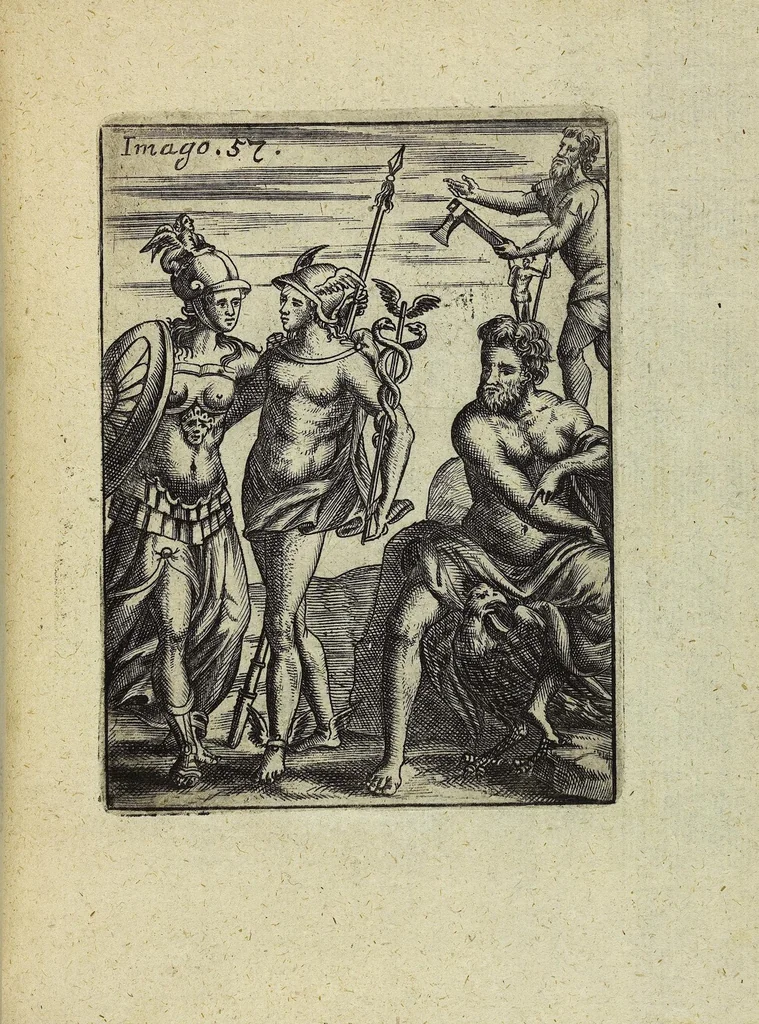 An illustration from Theatrum Ethnico Idololatricum Politico-Historicum Ethnicorum Idololatrias, simulacra, Templa, sacrificia & Deos: Illorum Origines, Ritus, & Caeremonias ..., 1699, leaf 308