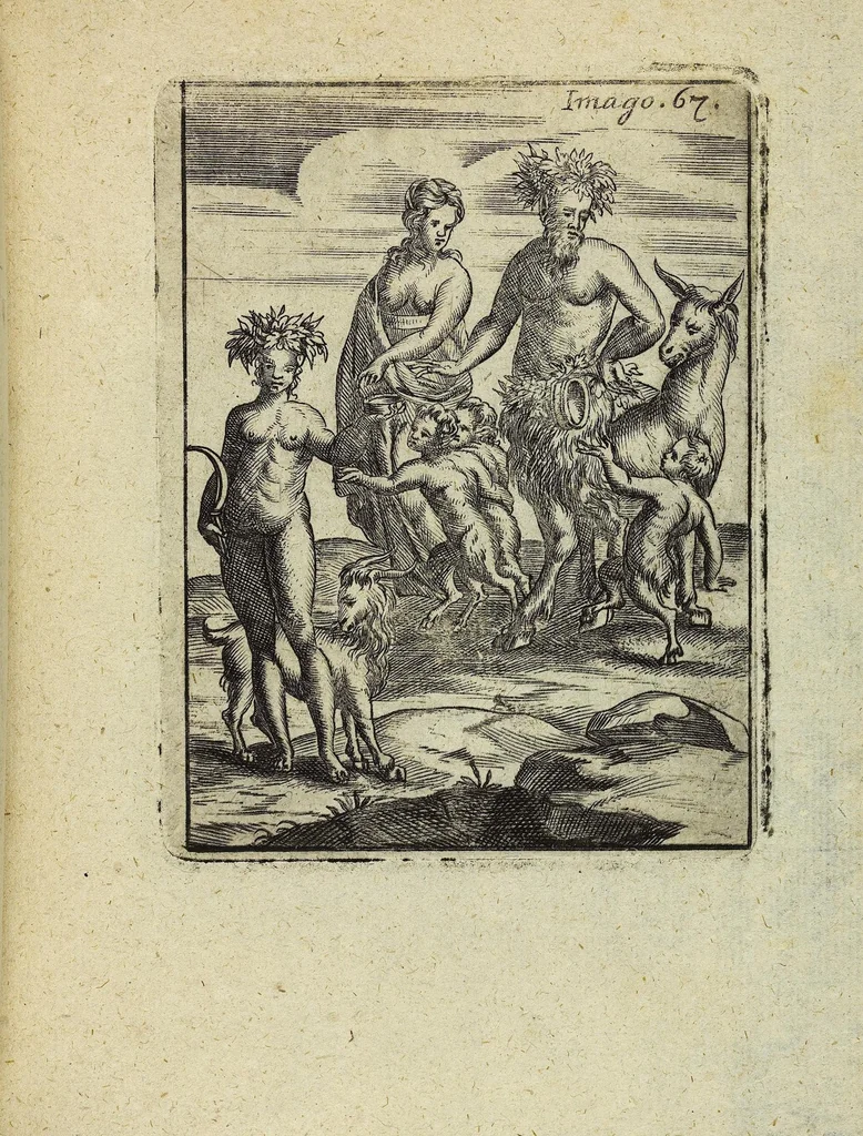 An illustration from Theatrum Ethnico Idololatricum Politico-Historicum Ethnicorum Idololatrias, simulacra, Templa, sacrificia & Deos: Illorum Origines, Ritus, & Caeremonias ..., 1699, leaf 318