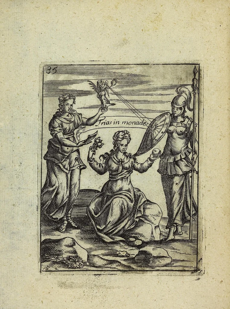 An illustration from Theatrum Ethnico Idololatricum Politico-Historicum Ethnicorum Idololatrias, simulacra, Templa, sacrificia & Deos: Illorum Origines, Ritus, & Caeremonias ..., 1699, leaf 336