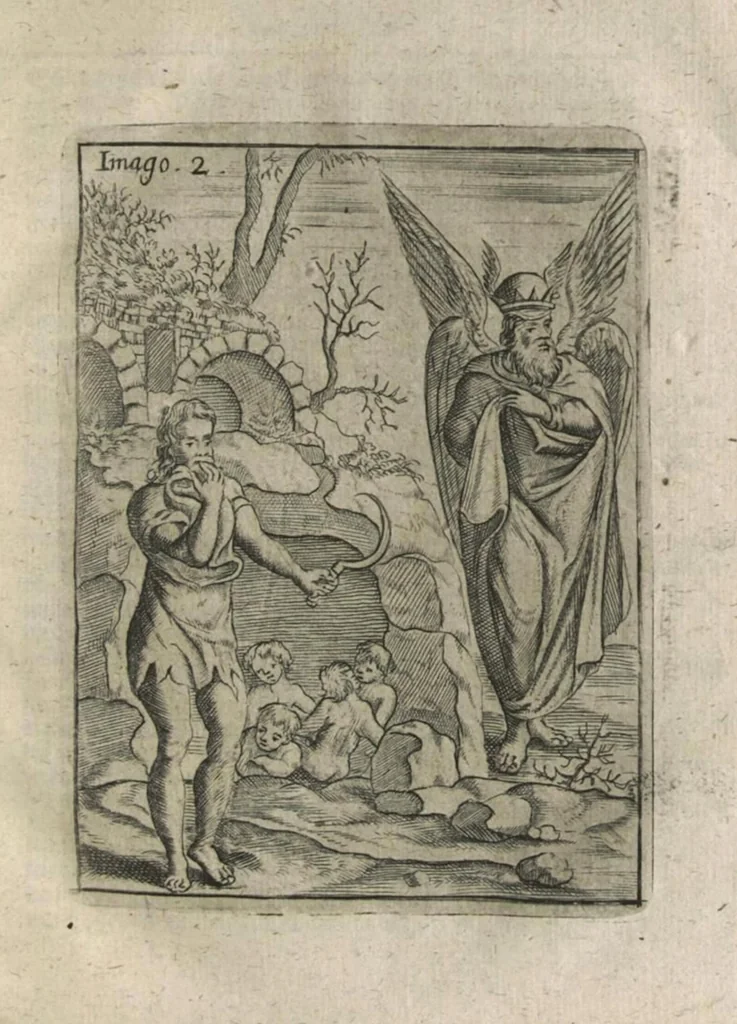 An illustration from Deliciae Cranachianæ, Oder Vlrich von Cranachs/ weiland Obristen und General-Ingenieurs, Rare und Kunstreiche Fried- und Krieges-Inventiones: bestehende in XI. Kupfferstiche. Anitzo Allen Liebhabern der Artollerey zu sonderbaren Gefallen/ auff vieler Anhalten offentlich ans Licht gebracht, 1672, leaf 205