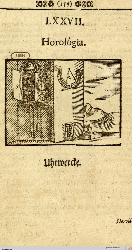 An illustration from Joh. Amos Comenii Orbis Sensualium Pictus: Hoc est: Omnium fundamentalium in mondo rerum, & in vita actionum, Pictura & Nomenclatura, 1698, leaf 160