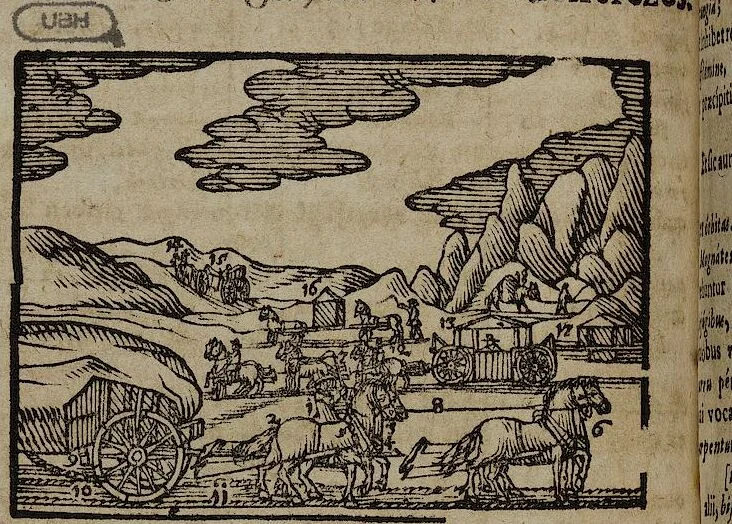 An illustration from Joh. Amos Comenii Orbis Sensualium Pictus Trilinguis: Hoc est: Omnium fundamentalium in mundo rerum, & in vita actionum, Pictura & Nomenclatura Latina, Germanica & Hungarica, Cum Titulorum juxta atque Vocabulorum Indice, 1708, leaf 192