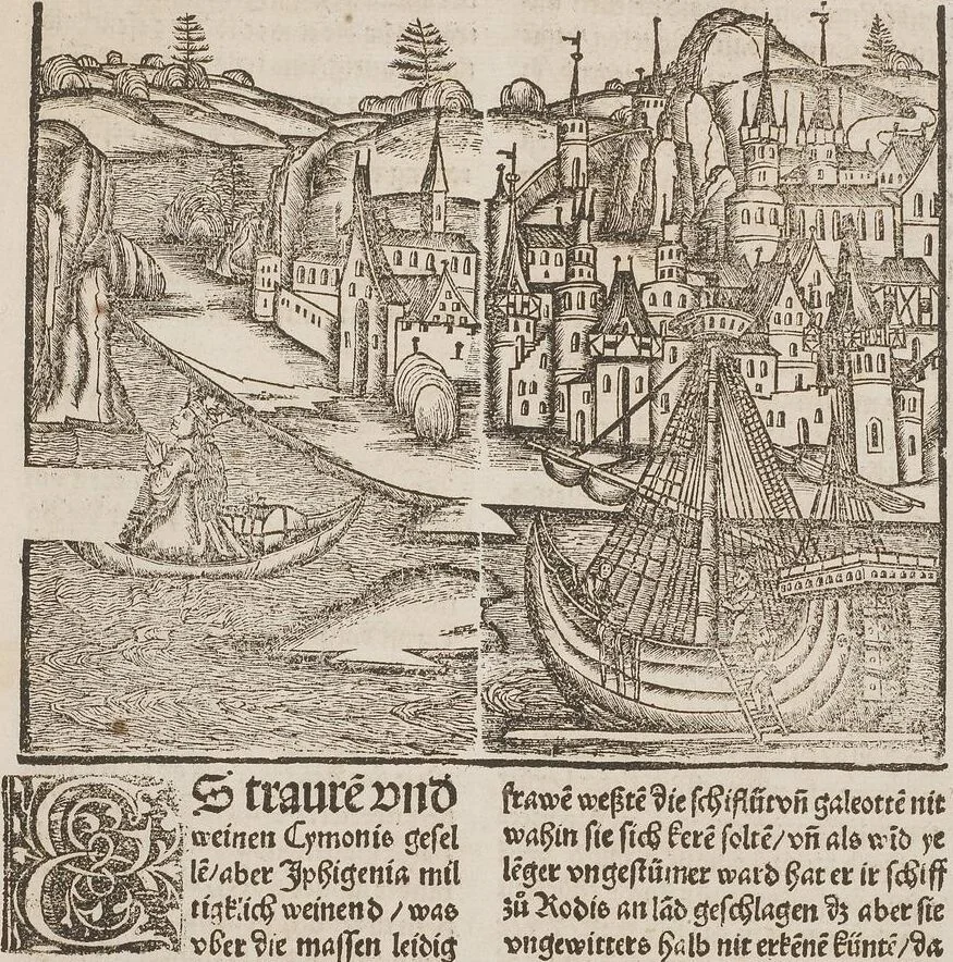 An illustration from Johann Lange ; Giovanni Boccaccio (Druck) ; Johannes Adelphus (Druck) ; Thomas Lirer (Druck) ; Johannes de Capua (Druck) ; Jacobus de Cessolis (Druck), leaf 145