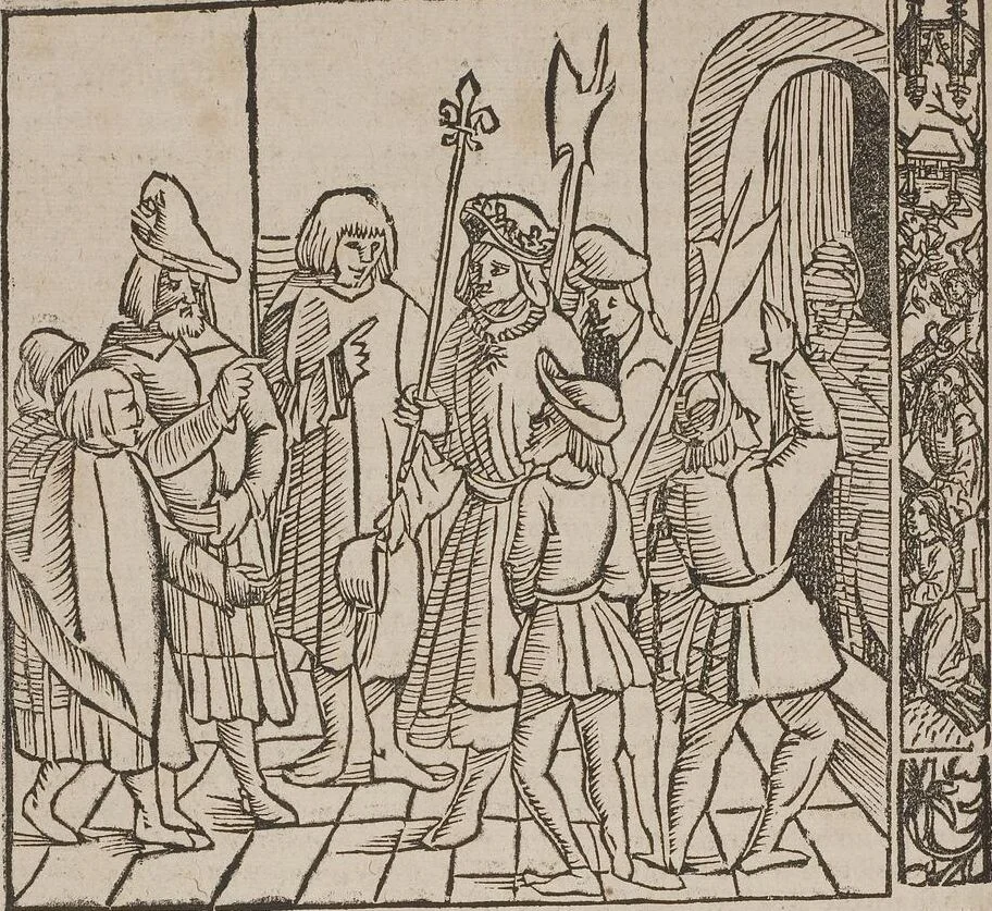 An illustration from Johann Lange ; Giovanni Boccaccio (Druck) ; Johannes Adelphus (Druck) ; Thomas Lirer (Druck) ; Johannes de Capua (Druck) ; Jacobus de Cessolis (Druck), leaf 160