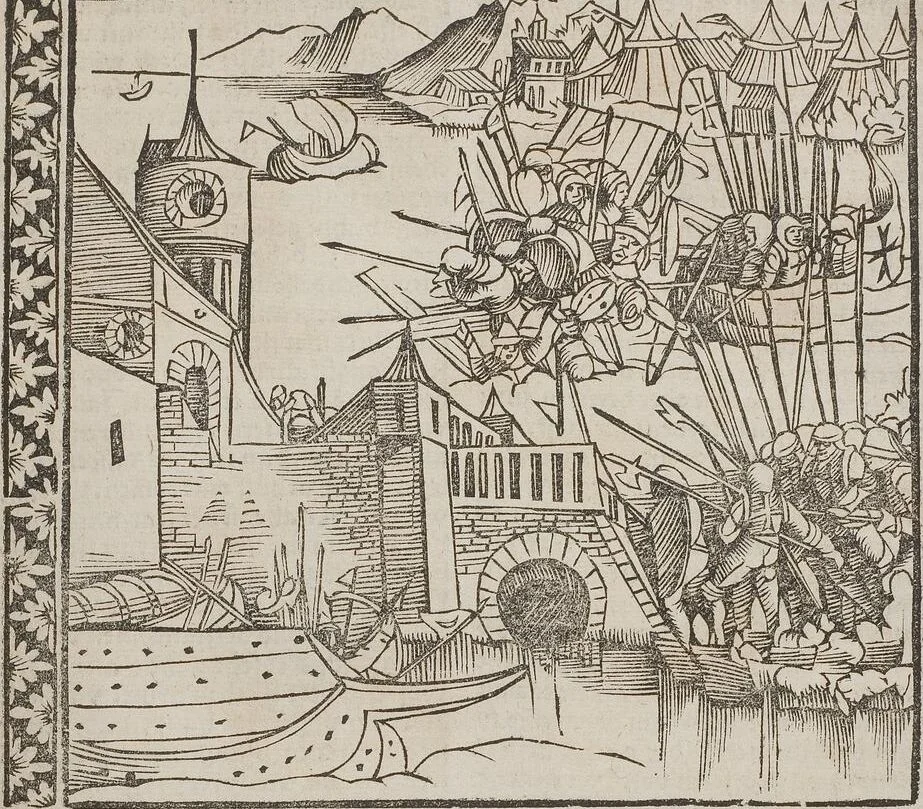 An illustration from Johann Lange ; Giovanni Boccaccio (Druck) ; Johannes Adelphus (Druck) ; Thomas Lirer (Druck) ; Johannes de Capua (Druck) ; Jacobus de Cessolis (Druck), leaf 193
