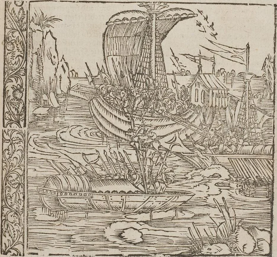 An illustration from Johann Lange ; Giovanni Boccaccio (Druck) ; Johannes Adelphus (Druck) ; Thomas Lirer (Druck) ; Johannes de Capua (Druck) ; Jacobus de Cessolis (Druck), leaf 219