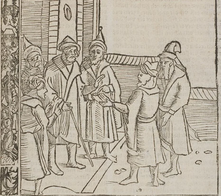 An illustration from Johann Lange ; Giovanni Boccaccio (Druck) ; Johannes Adelphus (Druck) ; Thomas Lirer (Druck) ; Johannes de Capua (Druck) ; Jacobus de Cessolis (Druck), leaf 231