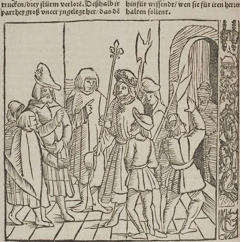 An illustration from Johann Lange ; Giovanni Boccaccio (Druck) ; Johannes Adelphus (Druck) ; Thomas Lirer (Druck) ; Johannes de Capua (Druck) ; Jacobus de Cessolis (Druck), leaf 236