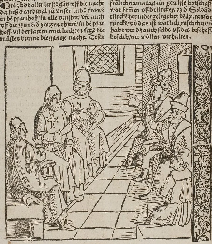 An illustration from Johann Lange ; Giovanni Boccaccio (Druck) ; Johannes Adelphus (Druck) ; Thomas Lirer (Druck) ; Johannes de Capua (Druck) ; Jacobus de Cessolis (Druck), leaf 240