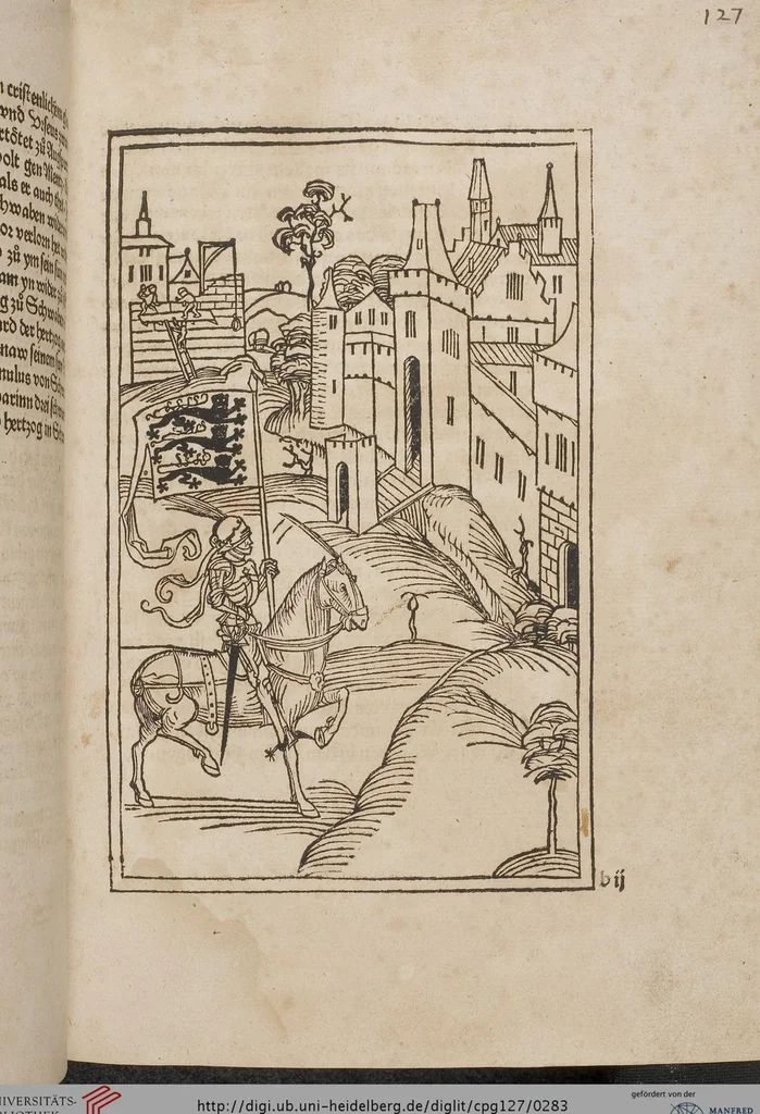 An illustration from Johann Lange ; Giovanni Boccaccio (Druck) ; Johannes Adelphus (Druck) ; Thomas Lirer (Druck) ; Johannes de Capua (Druck) ; Jacobus de Cessolis (Druck), leaf 283
