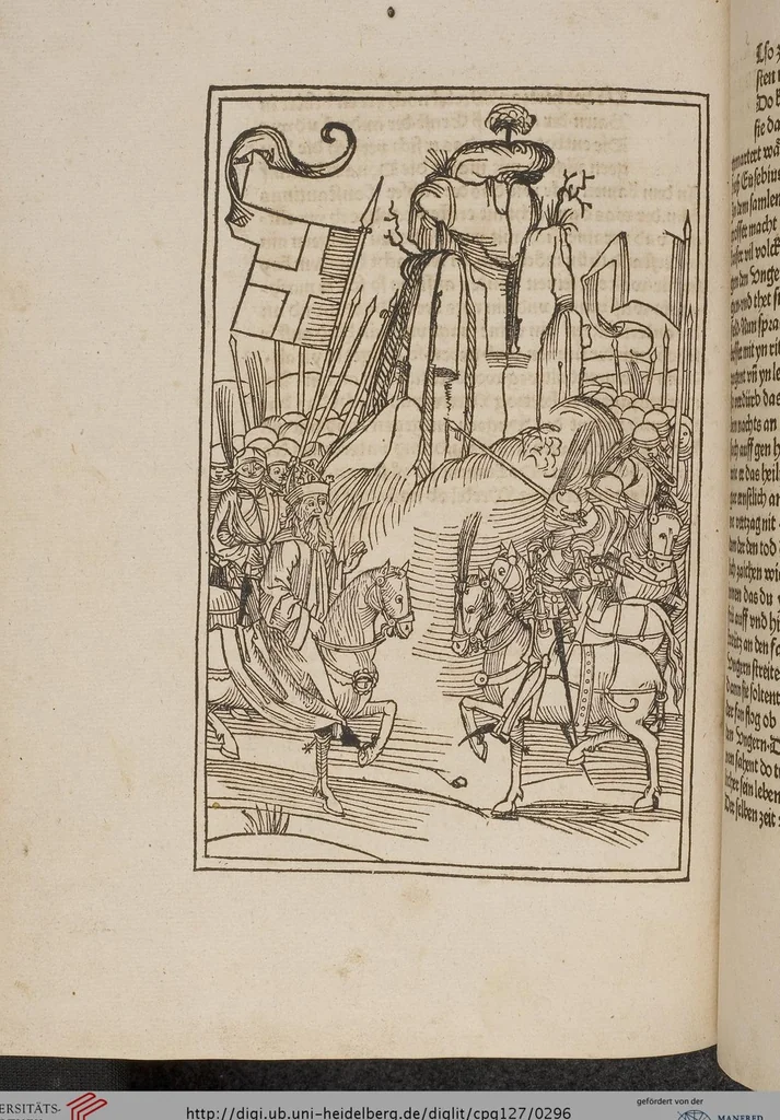 An illustration from Johann Lange ; Giovanni Boccaccio (Druck) ; Johannes Adelphus (Druck) ; Thomas Lirer (Druck) ; Johannes de Capua (Druck) ; Jacobus de Cessolis (Druck), leaf 296