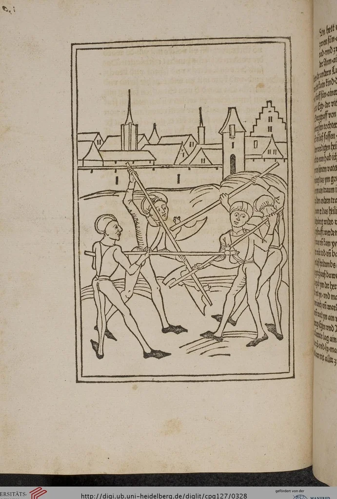 An illustration from Johann Lange ; Giovanni Boccaccio (Druck) ; Johannes Adelphus (Druck) ; Thomas Lirer (Druck) ; Johannes de Capua (Druck) ; Jacobus de Cessolis (Druck), leaf 328