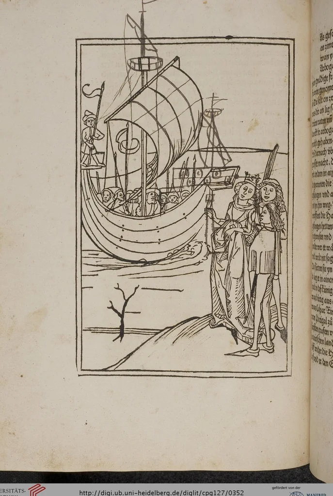 An illustration from Johann Lange ; Giovanni Boccaccio (Druck) ; Johannes Adelphus (Druck) ; Thomas Lirer (Druck) ; Johannes de Capua (Druck) ; Jacobus de Cessolis (Druck), leaf 352