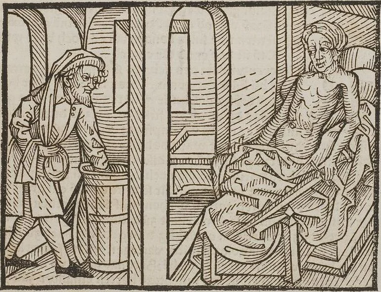 An illustration from Johann Lange ; Giovanni Boccaccio (Druck) ; Johannes Adelphus (Druck) ; Thomas Lirer (Druck) ; Johannes de Capua (Druck) ; Jacobus de Cessolis (Druck), leaf 411