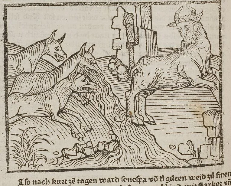 An illustration from Johann Lange ; Giovanni Boccaccio (Druck) ; Johannes Adelphus (Druck) ; Thomas Lirer (Druck) ; Johannes de Capua (Druck) ; Jacobus de Cessolis (Druck), leaf 426