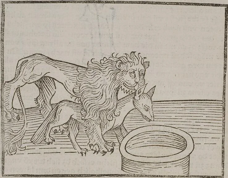 An illustration from Johann Lange ; Giovanni Boccaccio (Druck) ; Johannes Adelphus (Druck) ; Thomas Lirer (Druck) ; Johannes de Capua (Druck) ; Jacobus de Cessolis (Druck), leaf 444
