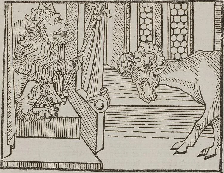An illustration from Johann Lange ; Giovanni Boccaccio (Druck) ; Johannes Adelphus (Druck) ; Thomas Lirer (Druck) ; Johannes de Capua (Druck) ; Jacobus de Cessolis (Druck), leaf 445