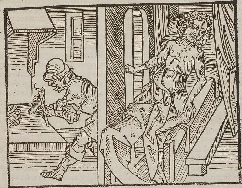An illustration from Johann Lange ; Giovanni Boccaccio (Druck) ; Johannes Adelphus (Druck) ; Thomas Lirer (Druck) ; Johannes de Capua (Druck) ; Jacobus de Cessolis (Druck), leaf 449