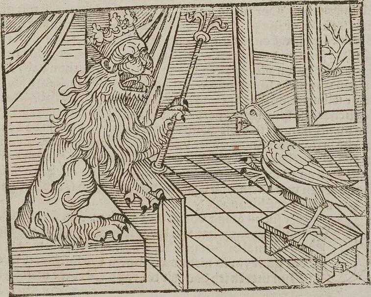 An illustration from Johann Lange ; Giovanni Boccaccio (Druck) ; Johannes Adelphus (Druck) ; Thomas Lirer (Druck) ; Johannes de Capua (Druck) ; Jacobus de Cessolis (Druck), leaf 455