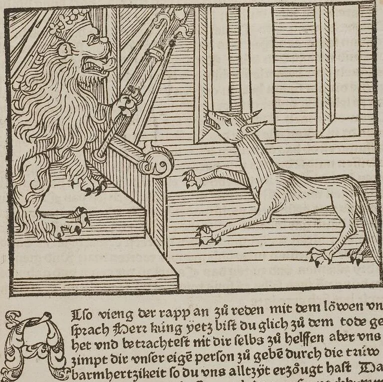 An illustration from Johann Lange ; Giovanni Boccaccio (Druck) ; Johannes Adelphus (Druck) ; Thomas Lirer (Druck) ; Johannes de Capua (Druck) ; Jacobus de Cessolis (Druck), leaf 457