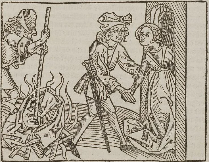 An illustration from Johann Lange ; Giovanni Boccaccio (Druck) ; Johannes Adelphus (Druck) ; Thomas Lirer (Druck) ; Johannes de Capua (Druck) ; Jacobus de Cessolis (Druck), leaf 481