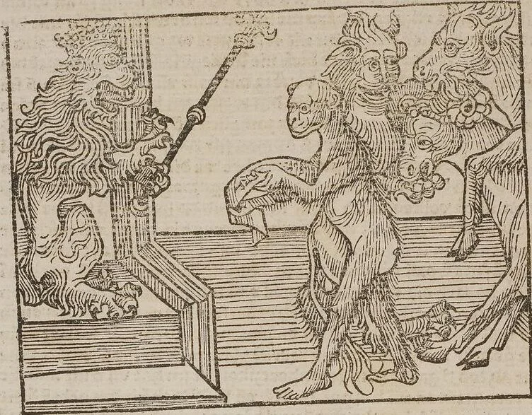 An illustration from Johann Lange ; Giovanni Boccaccio (Druck) ; Johannes Adelphus (Druck) ; Thomas Lirer (Druck) ; Johannes de Capua (Druck) ; Jacobus de Cessolis (Druck), leaf 496