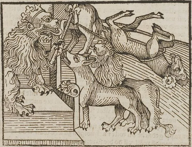 An illustration from Johann Lange ; Giovanni Boccaccio (Druck) ; Johannes Adelphus (Druck) ; Thomas Lirer (Druck) ; Johannes de Capua (Druck) ; Jacobus de Cessolis (Druck), leaf 499