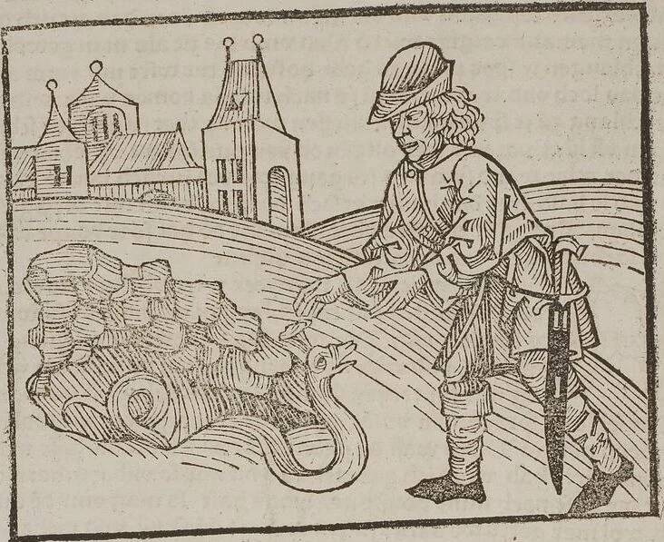 An illustration from Johann Lange ; Giovanni Boccaccio (Druck) ; Johannes Adelphus (Druck) ; Thomas Lirer (Druck) ; Johannes de Capua (Druck) ; Jacobus de Cessolis (Druck), leaf 506