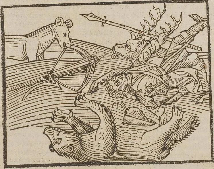 An illustration from Johann Lange ; Giovanni Boccaccio (Druck) ; Johannes Adelphus (Druck) ; Thomas Lirer (Druck) ; Johannes de Capua (Druck) ; Jacobus de Cessolis (Druck), leaf 511