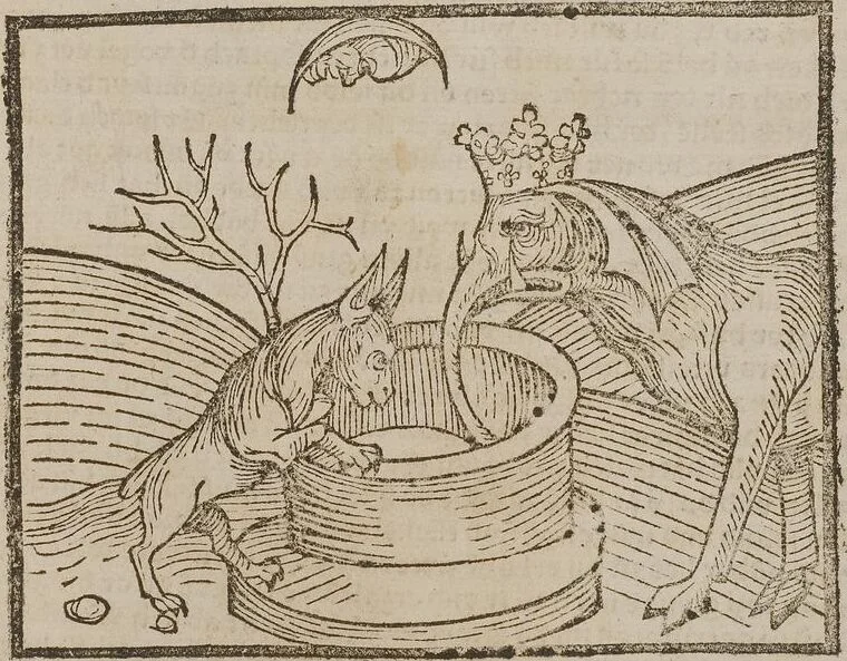 An illustration from Johann Lange ; Giovanni Boccaccio (Druck) ; Johannes Adelphus (Druck) ; Thomas Lirer (Druck) ; Johannes de Capua (Druck) ; Jacobus de Cessolis (Druck), leaf 527