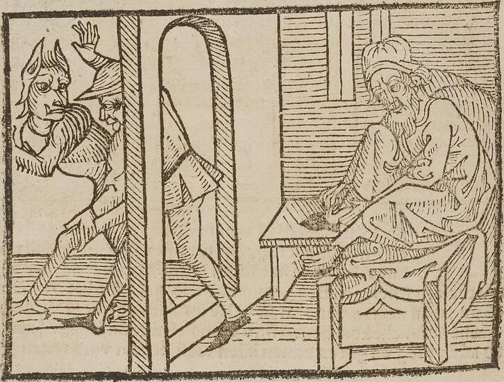 An illustration from Johann Lange ; Giovanni Boccaccio (Druck) ; Johannes Adelphus (Druck) ; Thomas Lirer (Druck) ; Johannes de Capua (Druck) ; Jacobus de Cessolis (Druck), leaf 534