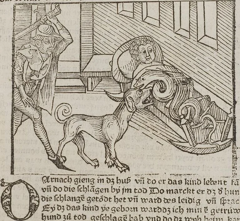 An illustration from Johann Lange ; Giovanni Boccaccio (Druck) ; Johannes Adelphus (Druck) ; Thomas Lirer (Druck) ; Johannes de Capua (Druck) ; Jacobus de Cessolis (Druck), leaf 555