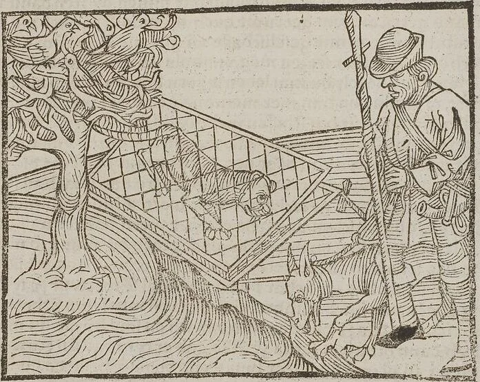 An illustration from Johann Lange ; Giovanni Boccaccio (Druck) ; Johannes Adelphus (Druck) ; Thomas Lirer (Druck) ; Johannes de Capua (Druck) ; Jacobus de Cessolis (Druck), leaf 557
