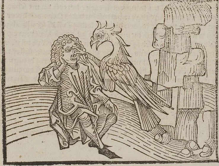 An illustration from Johann Lange ; Giovanni Boccaccio (Druck) ; Johannes Adelphus (Druck) ; Thomas Lirer (Druck) ; Johannes de Capua (Druck) ; Jacobus de Cessolis (Druck), leaf 563