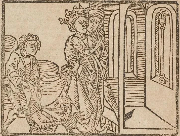 An illustration from Johann Lange ; Giovanni Boccaccio (Druck) ; Johannes Adelphus (Druck) ; Thomas Lirer (Druck) ; Johannes de Capua (Druck) ; Jacobus de Cessolis (Druck), leaf 580