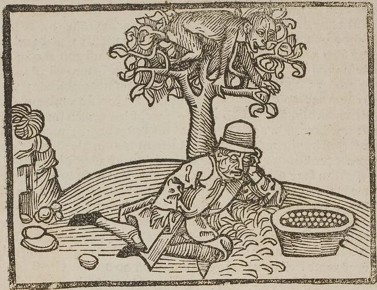 An illustration from Johann Lange ; Giovanni Boccaccio (Druck) ; Johannes Adelphus (Druck) ; Thomas Lirer (Druck) ; Johannes de Capua (Druck) ; Jacobus de Cessolis (Druck), leaf 582