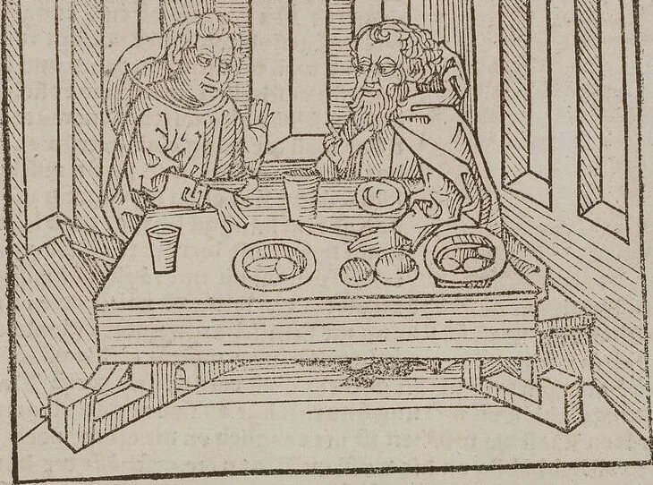 An illustration from Johann Lange ; Giovanni Boccaccio (Druck) ; Johannes Adelphus (Druck) ; Thomas Lirer (Druck) ; Johannes de Capua (Druck) ; Jacobus de Cessolis (Druck), leaf 591