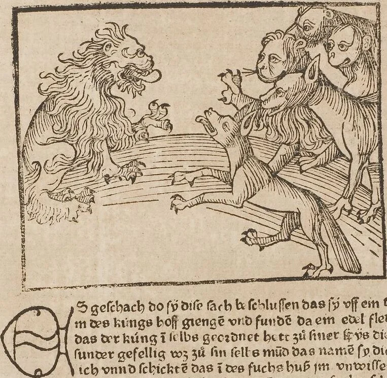 An illustration from Johann Lange ; Giovanni Boccaccio (Druck) ; Johannes Adelphus (Druck) ; Thomas Lirer (Druck) ; Johannes de Capua (Druck) ; Jacobus de Cessolis (Druck), leaf 595