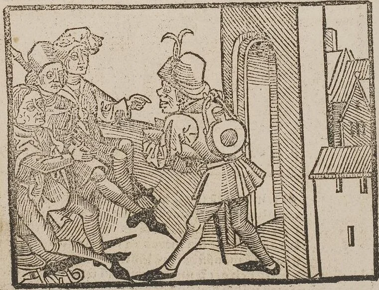 An illustration from Johann Lange ; Giovanni Boccaccio (Druck) ; Johannes Adelphus (Druck) ; Thomas Lirer (Druck) ; Johannes de Capua (Druck) ; Jacobus de Cessolis (Druck), leaf 607